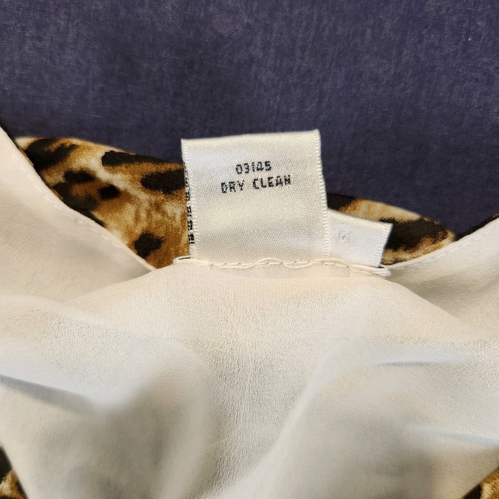 90s Together Leopard Print Sleeveless Fit-Flare Y2K/Indie/Edgy Midi Dress 10 - Picture 6 of 10